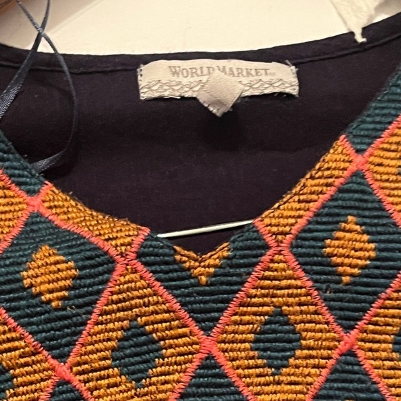 World Market Boho Embroidered Dress Size Small Medium - Picture 8 of 10